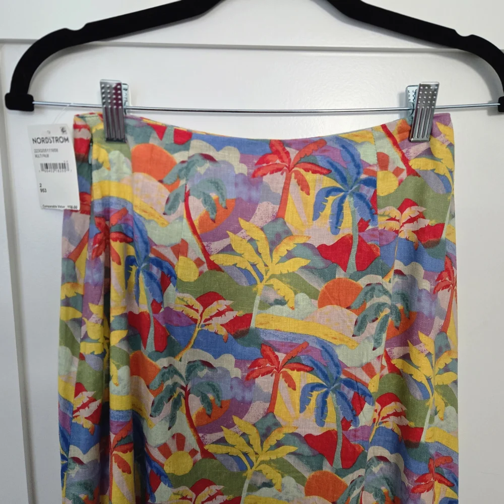 NWT Marine Layer Size 2 Multicolor Tropical Maxi Skirt